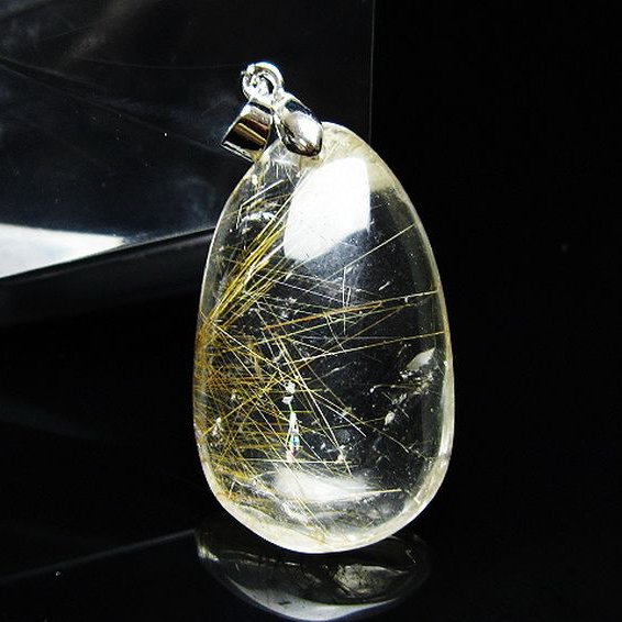 プラチナ入水晶 ペンダント [T12-1890]