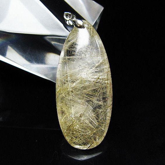 プラチナ入水晶 ペンダント [T12-1904]