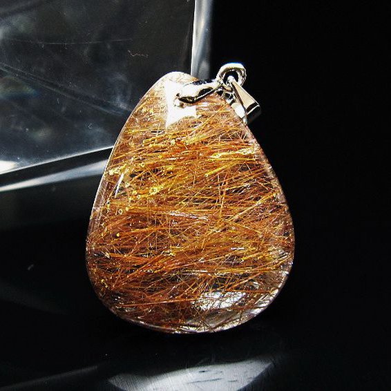 プラチナ入水晶 ペンダント [T12-2049]