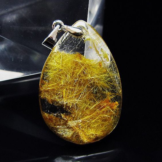 プラチナ入水晶 ペンダント [T12-2076]