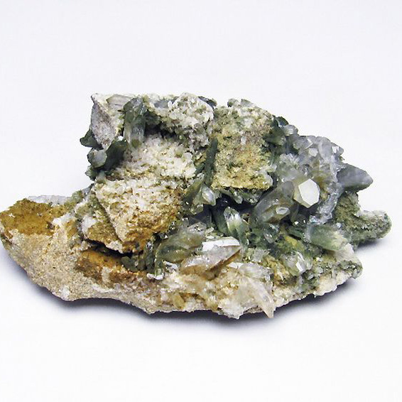 グリーンファントムクォーツ　クラスター アメリカ産 [T126-7642]