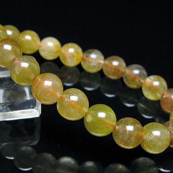 金針ルチル水晶 ブレスレット 10mm [t132-15752]