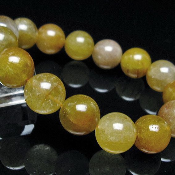金針ルチル水晶 ブレスレット 14mm [t132-15780]