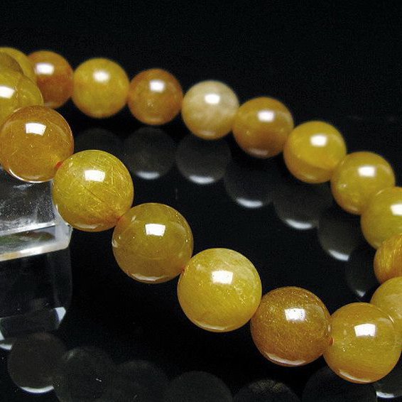 金針ルチル水晶 ブレスレット 11mm [t132-15841]
