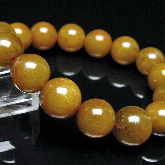 金針ルチル水晶 ブレスレット 13mm [t132-15922]