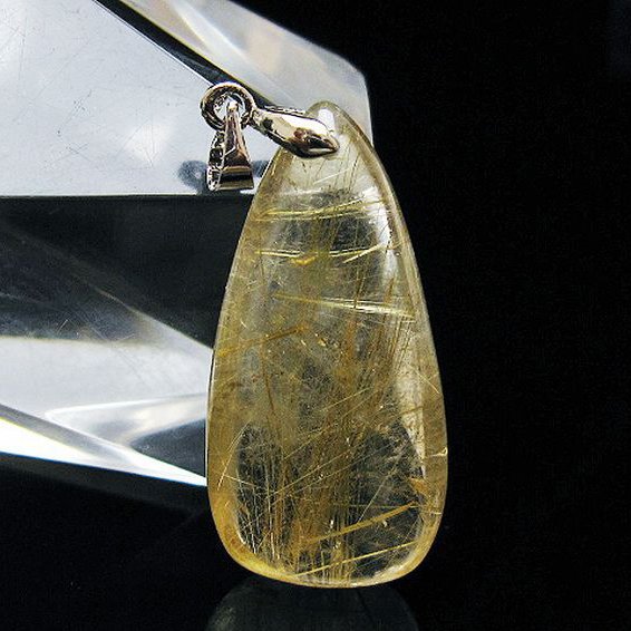 ゴールドタイチンルチル ペンダント [T134-3911]