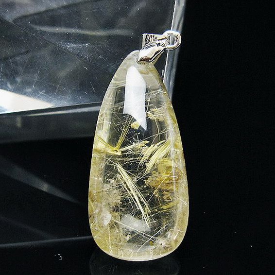 ゴールドタイチンルチル ペンダント [T134-3976]