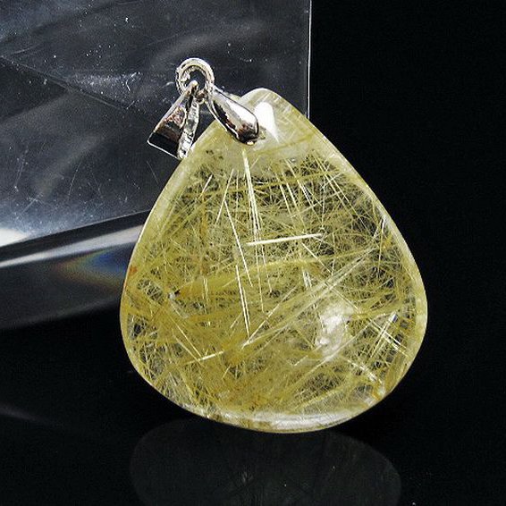 ゴールドタイチンルチル ペンダント [T134-3986]