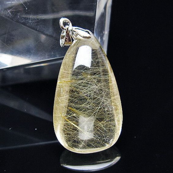 ゴールドタイチンルチル ペンダント [T134-4116]