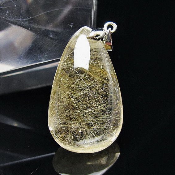 ゴールドタイチンルチル ペンダント [T134-4123]