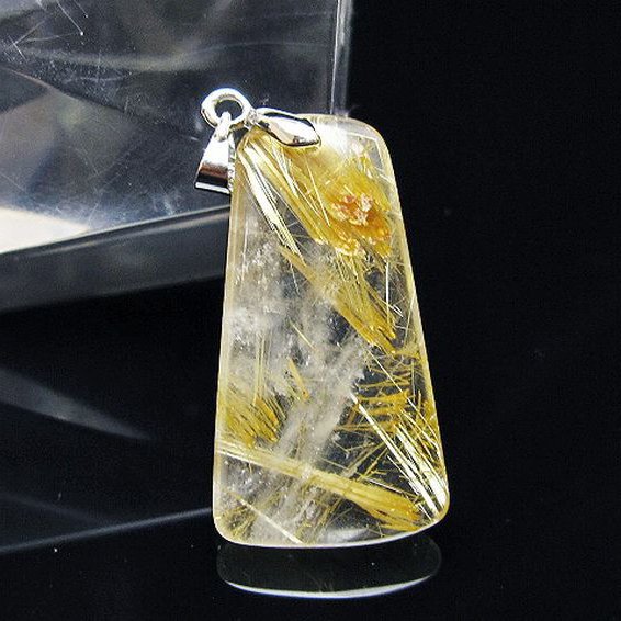 ゴールドタイチンルチル ペンダント [T134-4130]