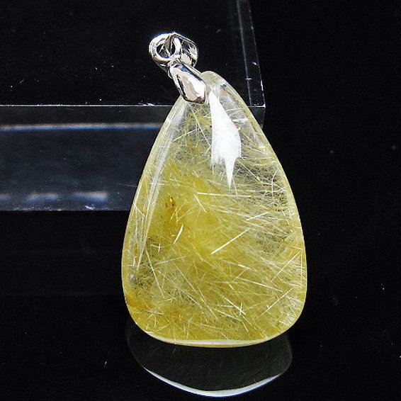 ゴールドタイチンルチル ペンダント [T134-4133]