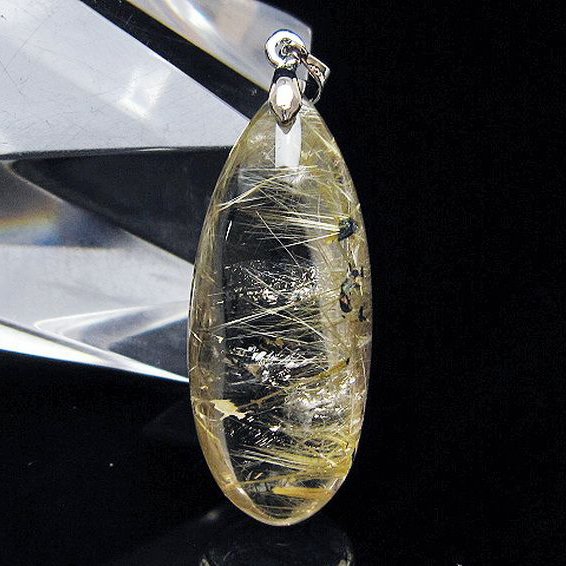 ゴールドタイチンルチル ペンダント [T134-4137]