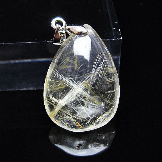 ゴールドタイチンルチル ペンダント [T134-4142]