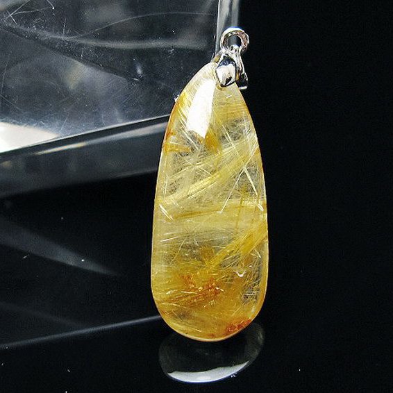 ゴールドタイチンルチル ペンダント [t134-4143]