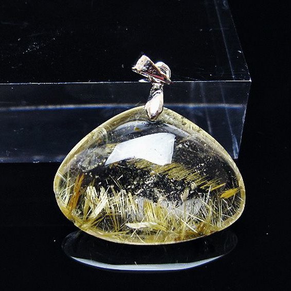 ゴールドタイチンルチル ペンダント [T134-4187]