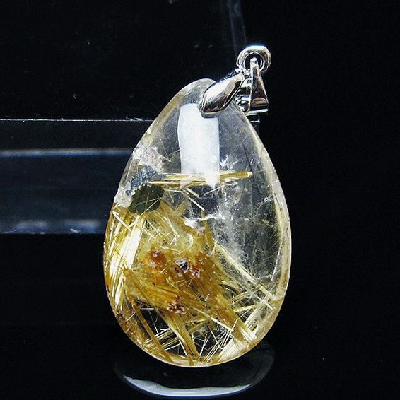 ゴールドタイチンルチル ペンダント [T134-4189]