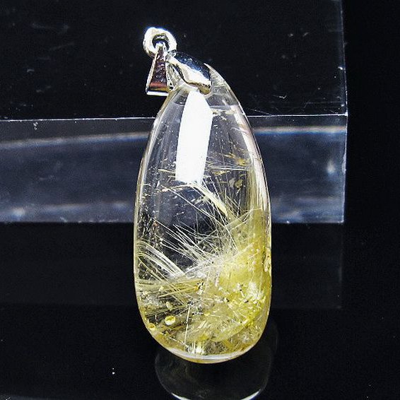 ゴールドタイチンルチル ペンダント [T134-4194]