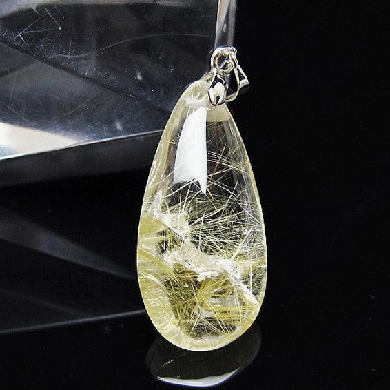 ゴールドタイチンルチル ペンダント [T134-4195]