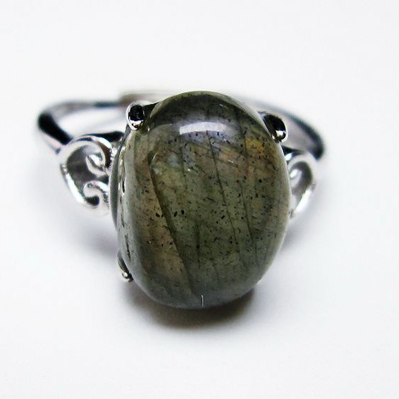 ラブラドライト 指輪 (14号)[T135-7211]