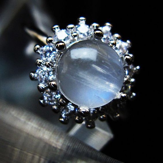 ムーンストーン 指輪 (16号) [t135-7460]