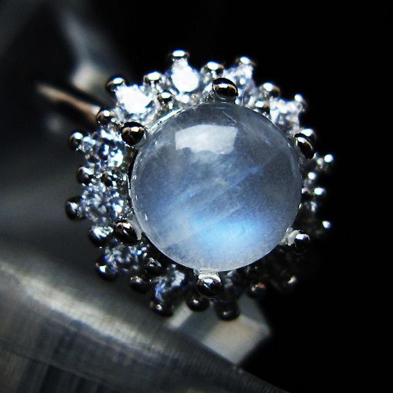 ムーンストーン 指輪 (16号) [t135-7477]