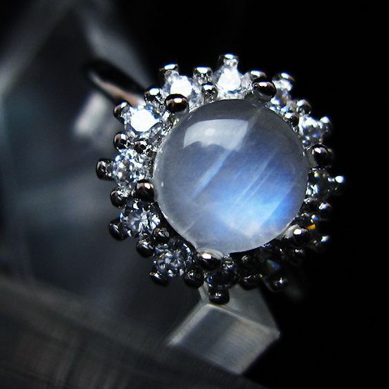 ムーンストーン 指輪 (15号)[T135-7490]