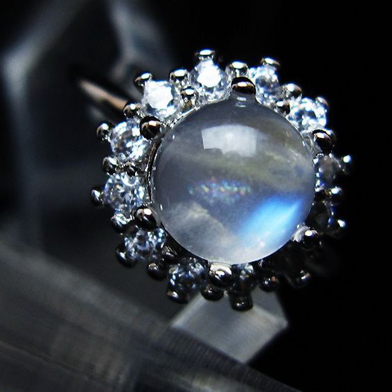 ムーンストーン 指輪 (16号)[T135-7505]