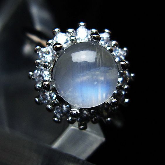 ムーンストーン 指輪 (16号)[T135-7509]