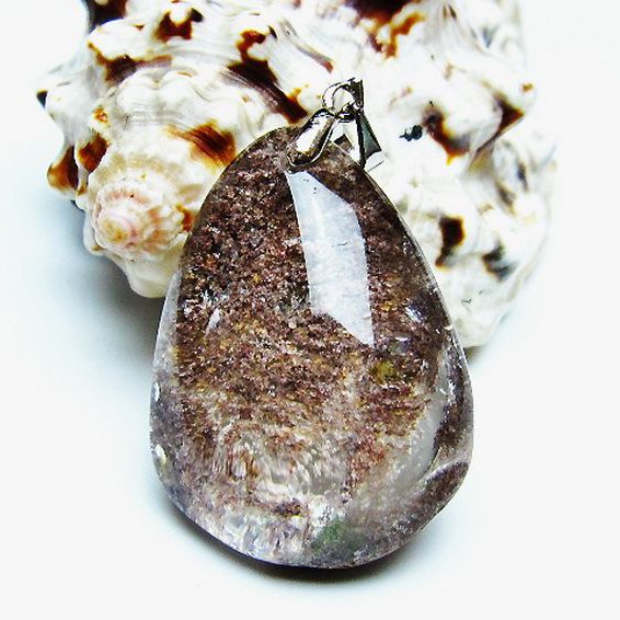 ガーデン水晶 ペンダント [T136-4392]