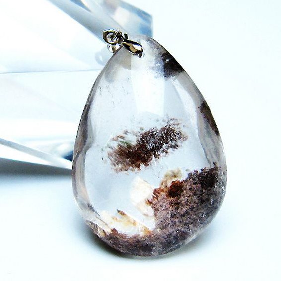 ガーデン水晶 ペンダント [T136-4436]