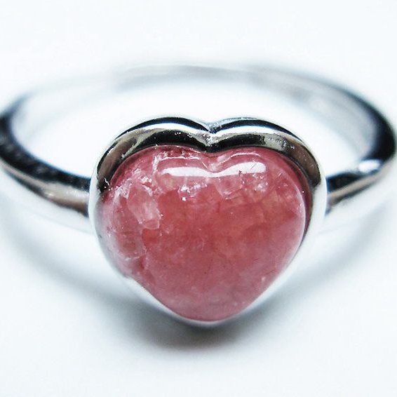 インカローズ ロードクロサイトハート 指輪 (15号)[T137-3151]