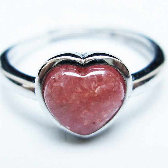 インカローズ ロードクロサイトハート 指輪 (15号)[T137-3168]