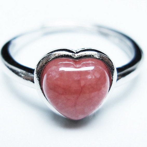 インカローズ ロードクロサイトハート 指輪 (14号)[T137-3231]