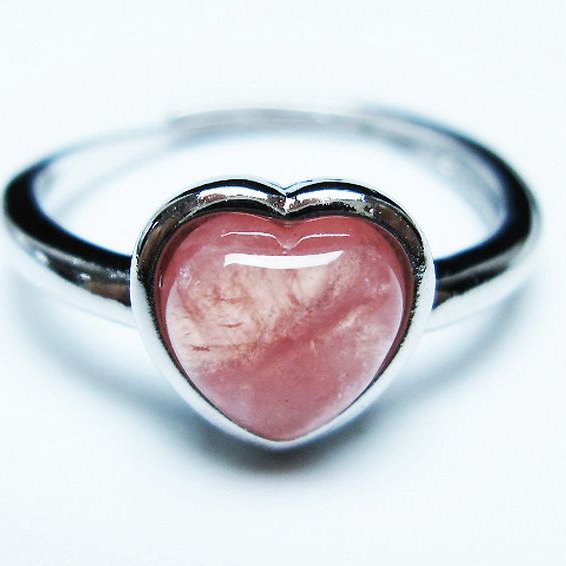 インカローズ ロードクロサイトハート 指輪 (15号)[T137-3260]