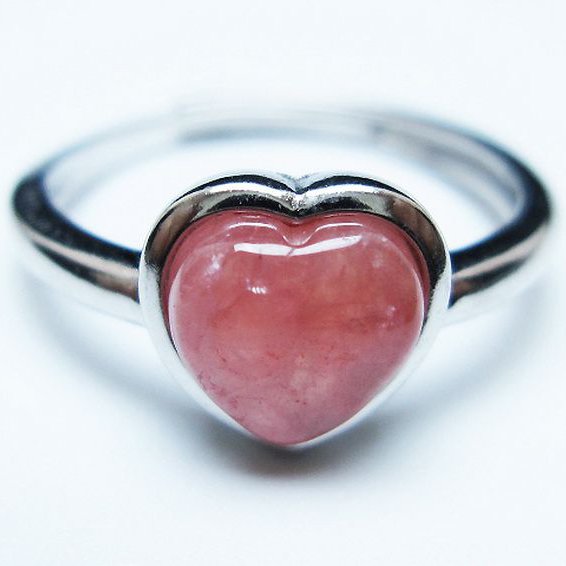 インカローズ ロードクロサイトハート 指輪 (15号)[T137-3331]