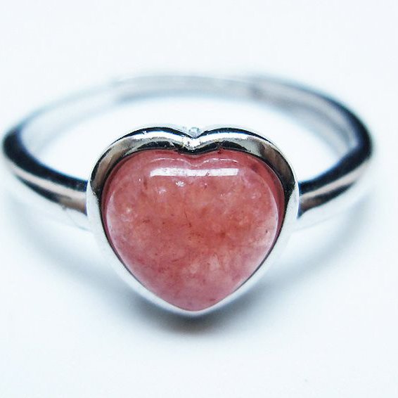 インカローズ ロードクロサイトハート 指輪 (15号)[T137-3417]