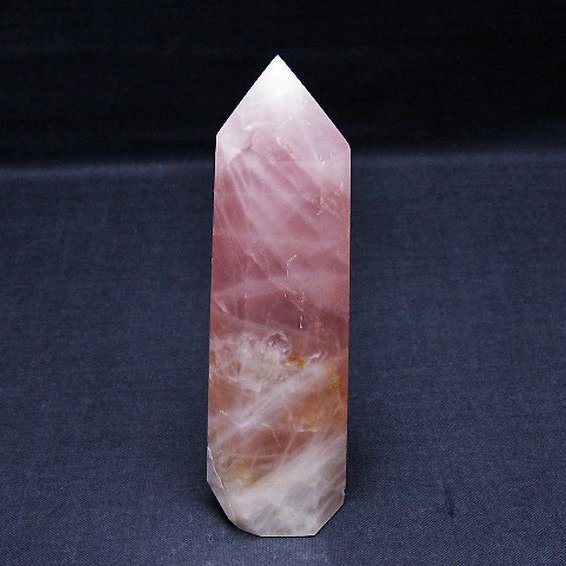 ローズクォーツ 六角柱 [t138-6696]