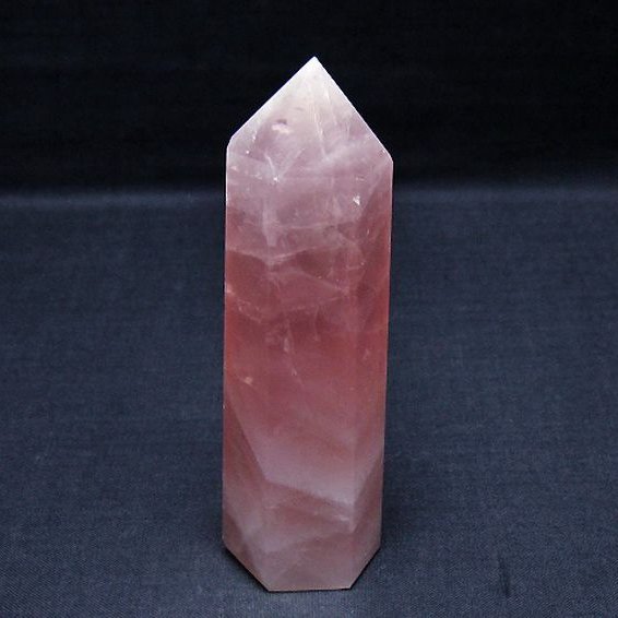 ローズクォーツ 六角柱 [t138-6730]