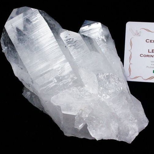 レムリアンシード 水晶 クラスター ミナスジェライス州コリント産  ※証明書付き[T143-2044]