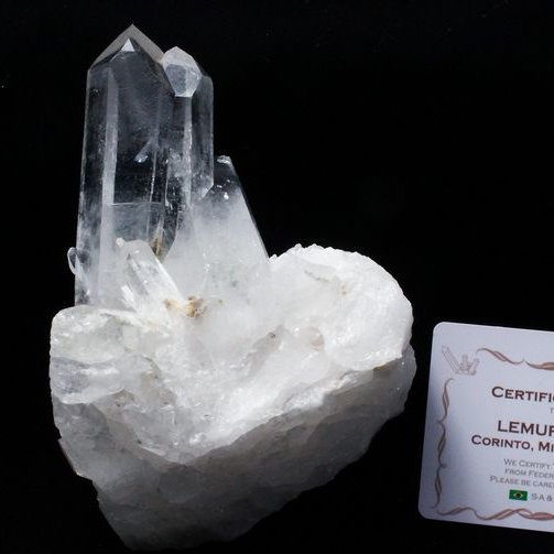 レムリアンシード 六角柱入 水晶 クラスター ミナスジェライス州コリント産 ※証明書付き[T143-2073]