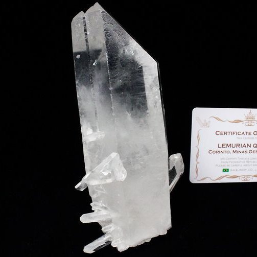 レムリアンシード 水晶 クラスター ミナスジェライス州コリント産  ※証明書付き[T143-2213]