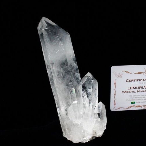 レムリアンシード 水晶 クラスター ミナスジェライス州コリント産  ※証明書付き[T143-2216]