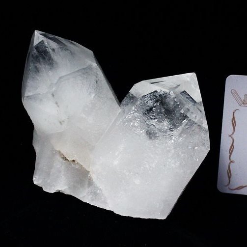 レムリアンシード ダブルポイント水晶 クラスター ミナスジェライス州コリント産 ※証明書付き[T143-2246]