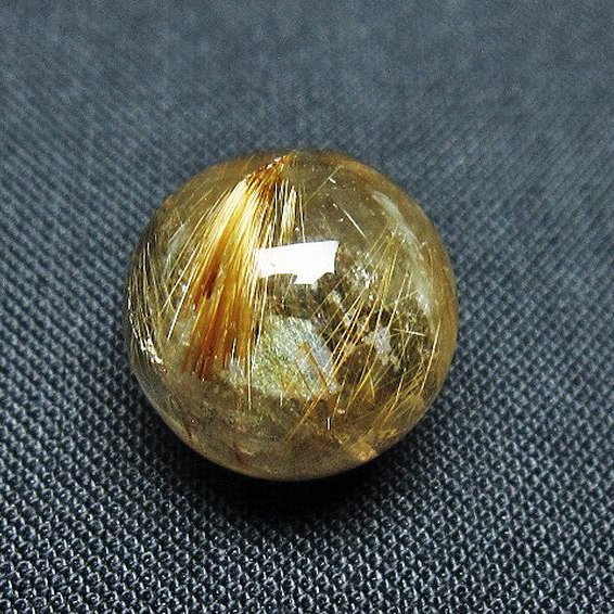 ゴールドタイチンルチル入り 水晶 丸玉 14mm [t145-2310]