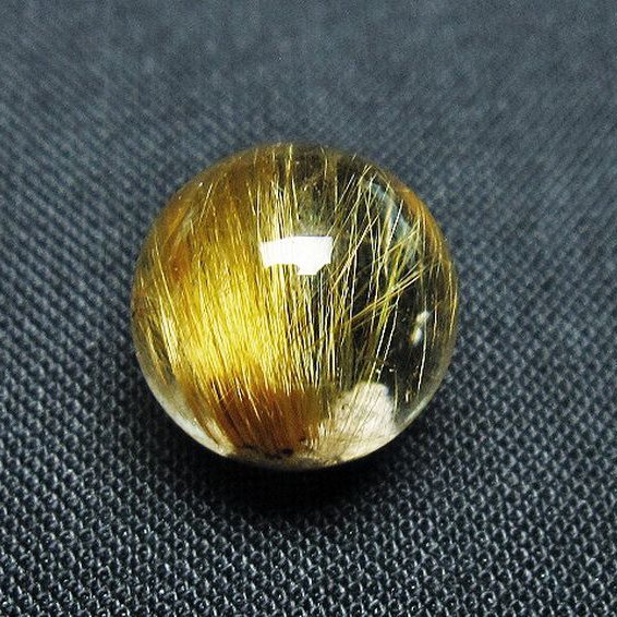 ゴールドタイチンルチル入り 水晶 丸玉 12mm [t145-2345]