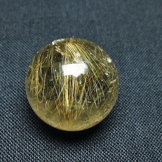 ゴールドタイチンルチル入り 水晶 丸玉 19mm [t145-2379]