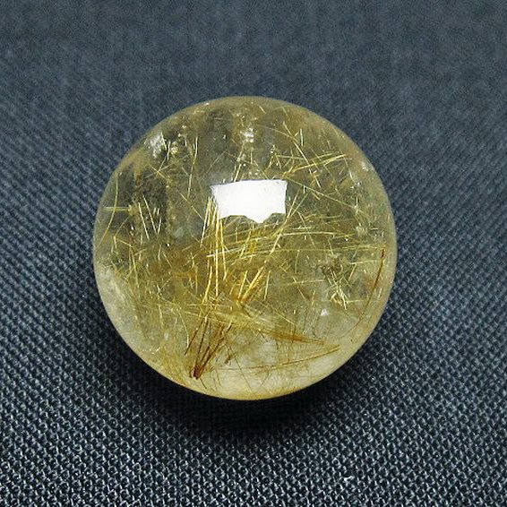 ゴールドタイチンルチル入り 水晶 丸玉 19mm [t145-2380]