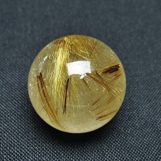 ゴールドタイチンルチル入り 水晶 丸玉 20mm [t145-2389]