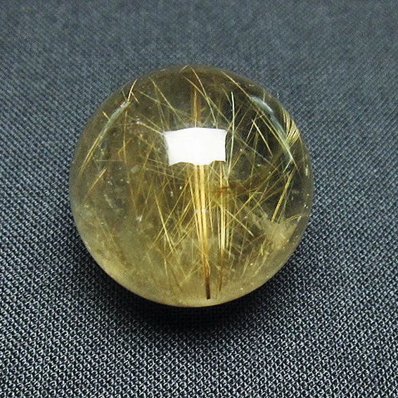 ゴールドタイチンルチル入り 水晶 丸玉 22mm [t145-2413]